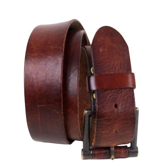 Levi's SADDLE BROWN GENUINE LEATHER 1.5"Wd CASUAL DRESS MEN'S BELT Sz 38/95 (34D - Picture 1 of 14